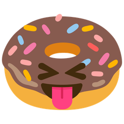 Doughnut and Squinting face with tongue