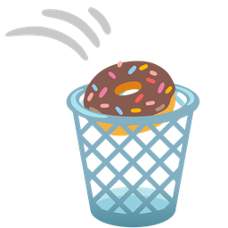 Doughnut and Wastebasket