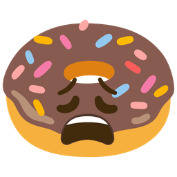 Doughnut and Weary face