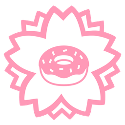 Doughnut and White flower