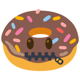 Doughnut and Zipper-mouth face