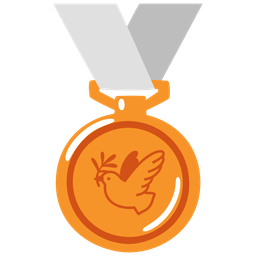 dove and 3rd place medal