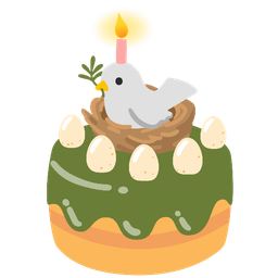 dove and birthday cake