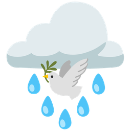 dove and cloud with rain