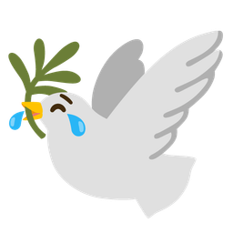 Dove and Face with tears of joy