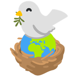 dove and globe showing Europe-Africa