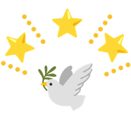 dove and glowing star