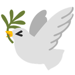 Dove and Grinning squinting face