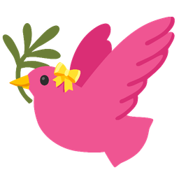 dove and heart with ribbon