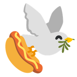 dove and hot dog
