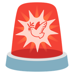 dove and police car light