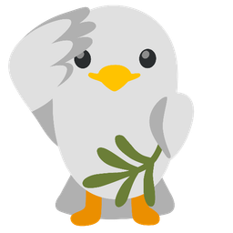 dove and saluting face