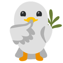 dove and shushing face