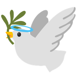 Dove and Smiling face with halo