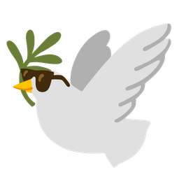 dove and smiling face with sunglasses