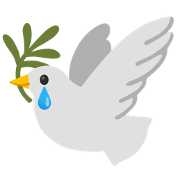 Dove and Smiling face with tear