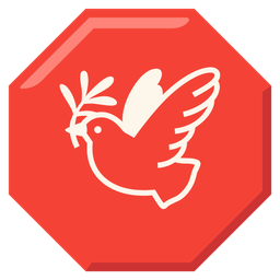 dove and stop sign
