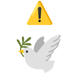 dove and warning