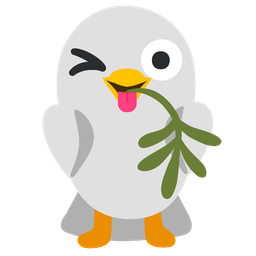 Dove and Winking face with tongue