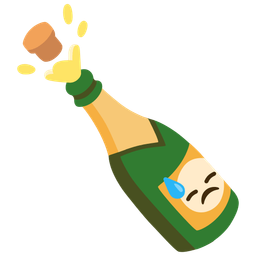 downcast face with sweat and bottle with popping cork