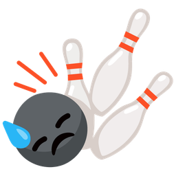 downcast face with sweat and bowling