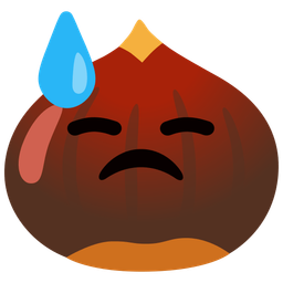 downcast face with sweat and chestnut