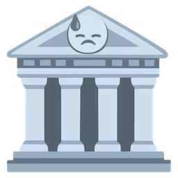 downcast face with sweat and classical building