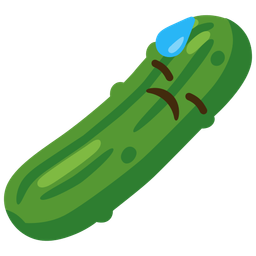 downcast face with sweat and cucumber