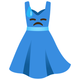 downcast face with sweat and dress