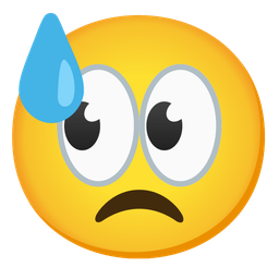 downcast face with sweat and eyes