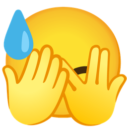 downcast face with sweat and face with peeking eye