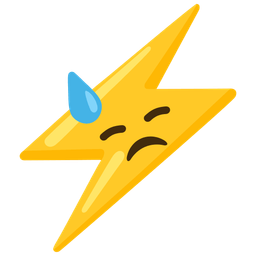 downcast face with sweat and high voltage