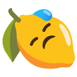 downcast face with sweat and lemon