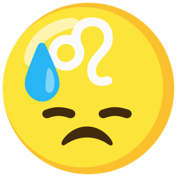 downcast face with sweat and Leo