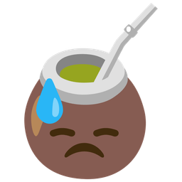 downcast face with sweat and mate