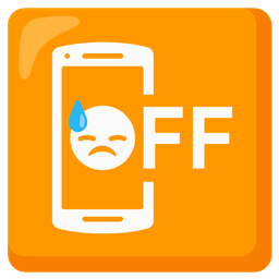 downcast face with sweat and mobile phone off