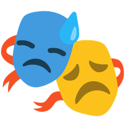 downcast face with sweat and performing arts