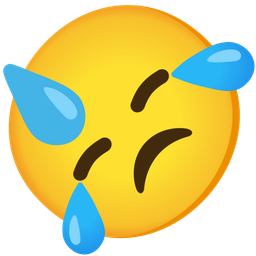 Downcast face with sweat and Rolling on the floor laughing