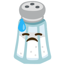 Downcast face with sweat and Salt