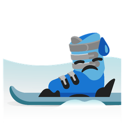 Downcast face with sweat and Skis