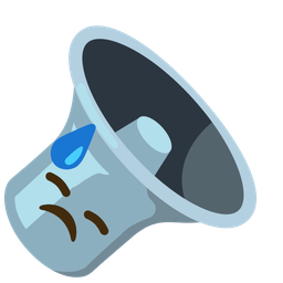 downcast face with sweat and speaker low volume