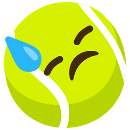 downcast face with sweat and tennis