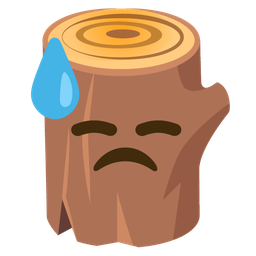 downcast face with sweat and wood