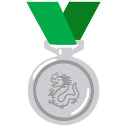 dragon and 2nd place medal