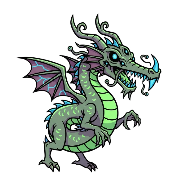 Dragon and Alien monster