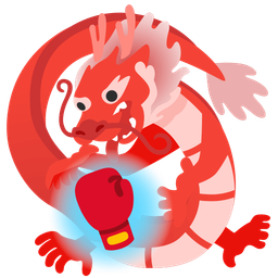 dragon and boxing glove