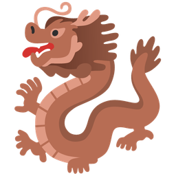 dragon and brown heart