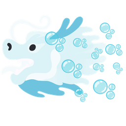 dragon and bubbles
