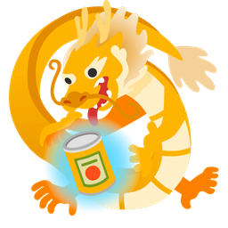 dragon and canned food