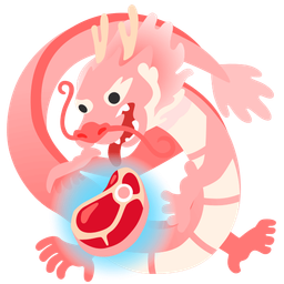 dragon and cut of meat